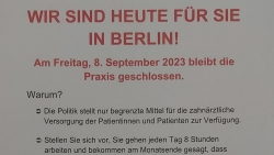 Bild Praxis geschlossen am 08.09.2023
